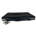 Chanel Black Quilted Caviar Leather Tablet Clutch Case