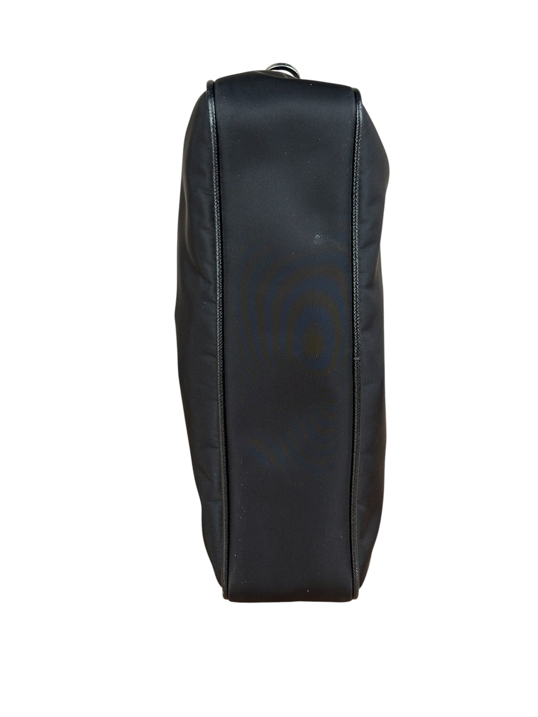 Prada Black Re-Nylon Saffiano Leather Crossbody Bag
