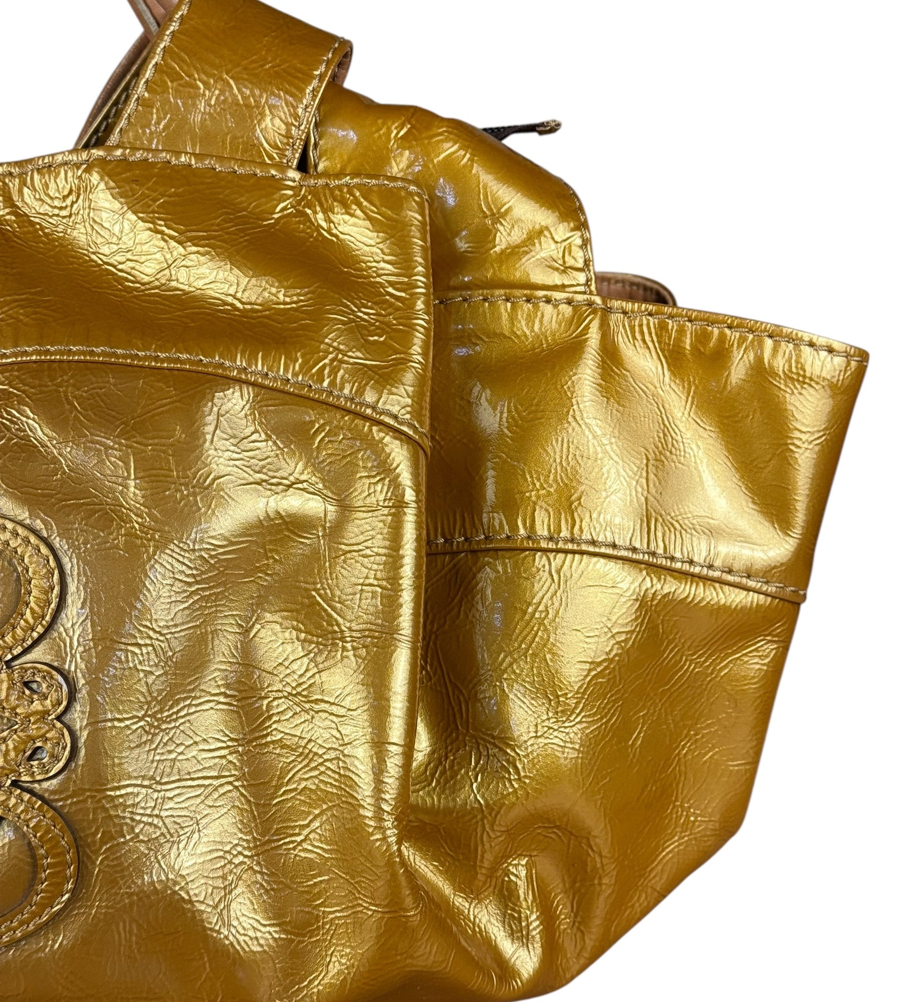 Loewe Metallic Gold Nappa Aire Handbag