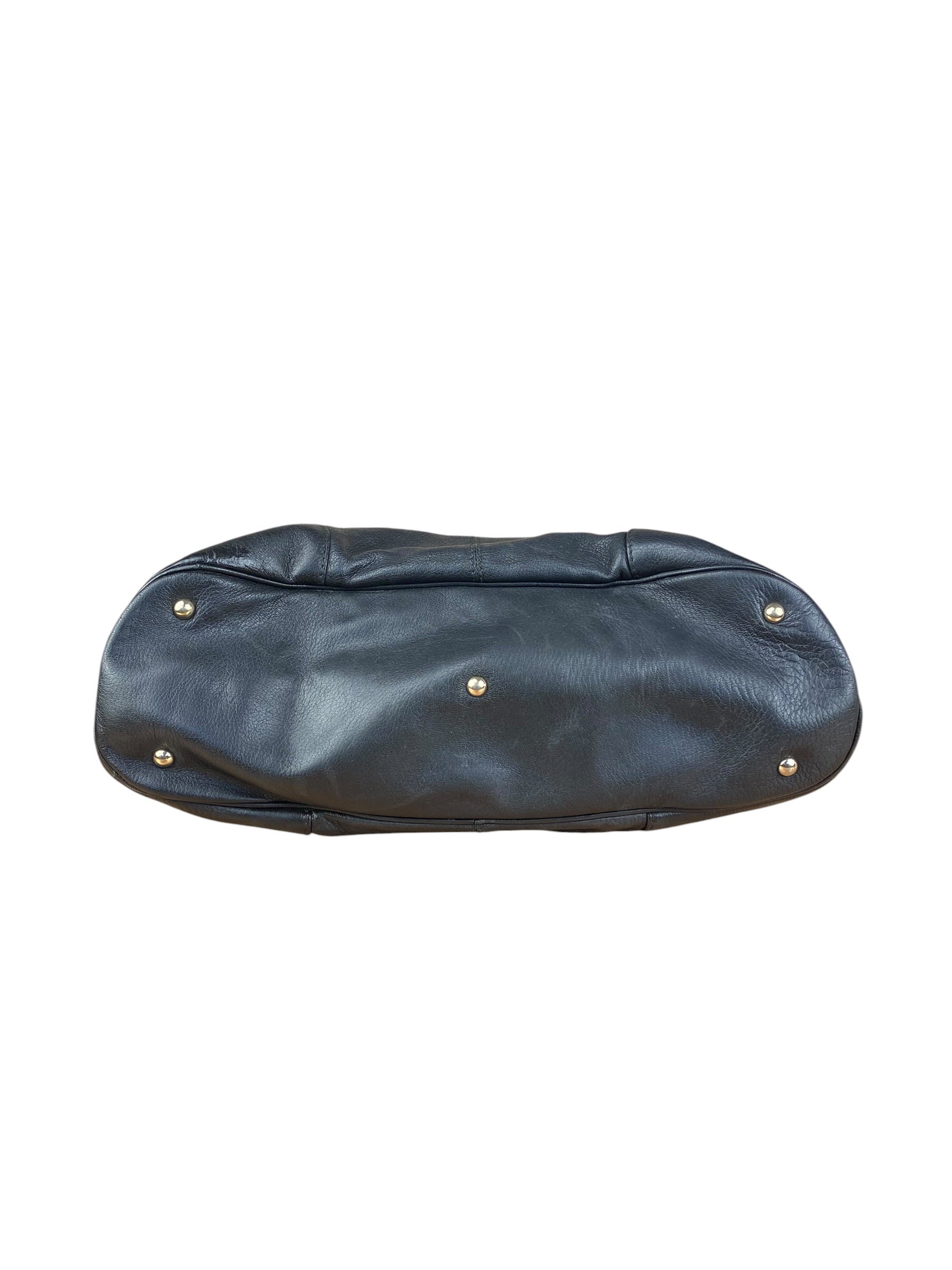 Gucci Vintage Black Leather Sienna Tote