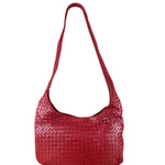 Bottega Veneta Vintage Red Intrecciato Hobo Bag