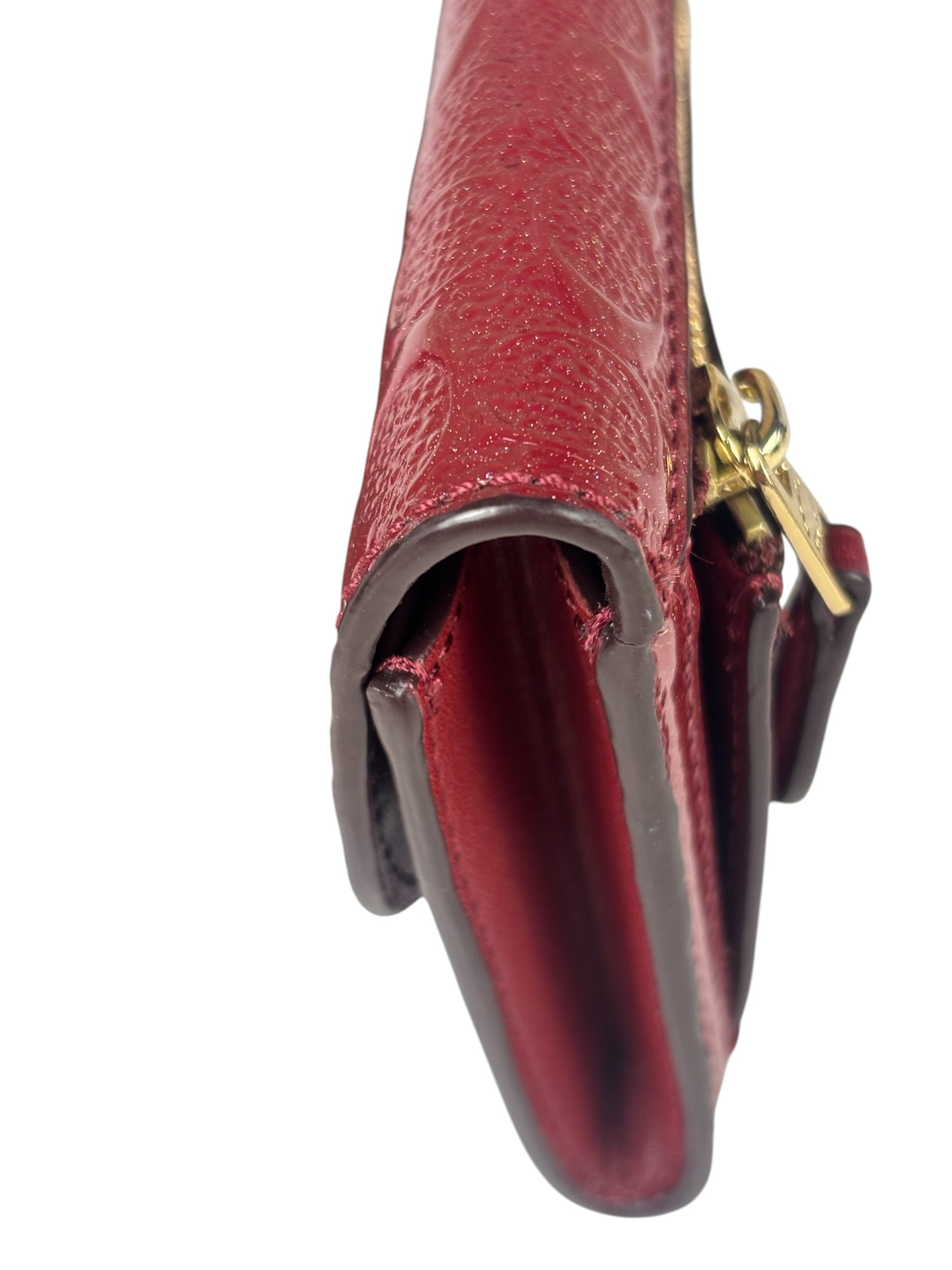 Coach Cherry Shimmery Red Long Flap Wallet