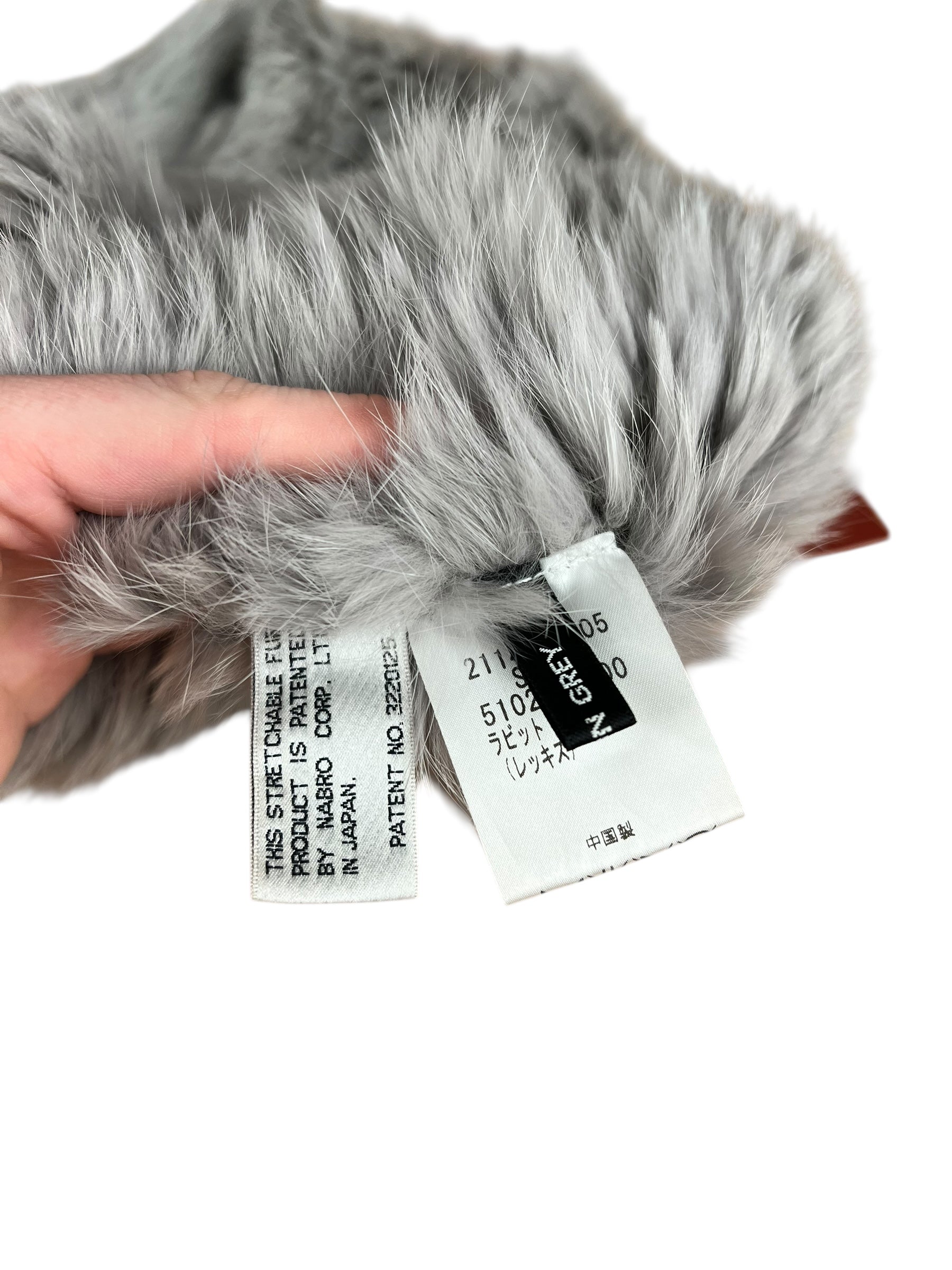 Stretch Fur Mayson Grey Mink Infinite Scarf