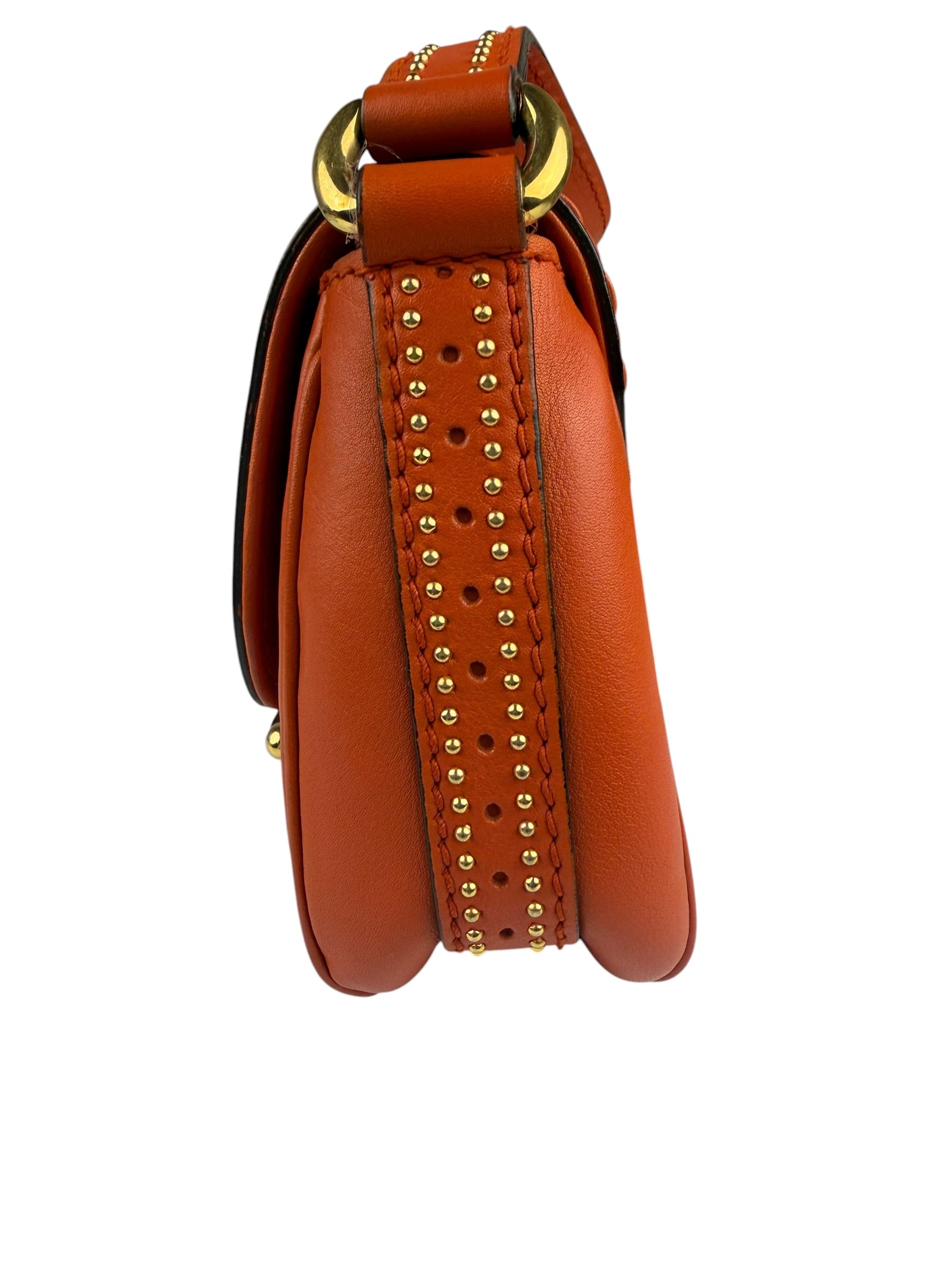 Gucci Orange Leather Snaffle Shoulder Bag