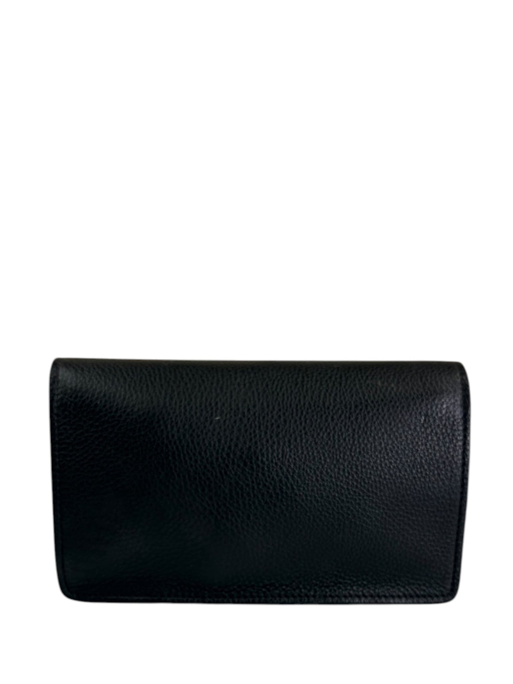 Versace Black Leather Palazzo Medusa Flap Wallet On Chain
