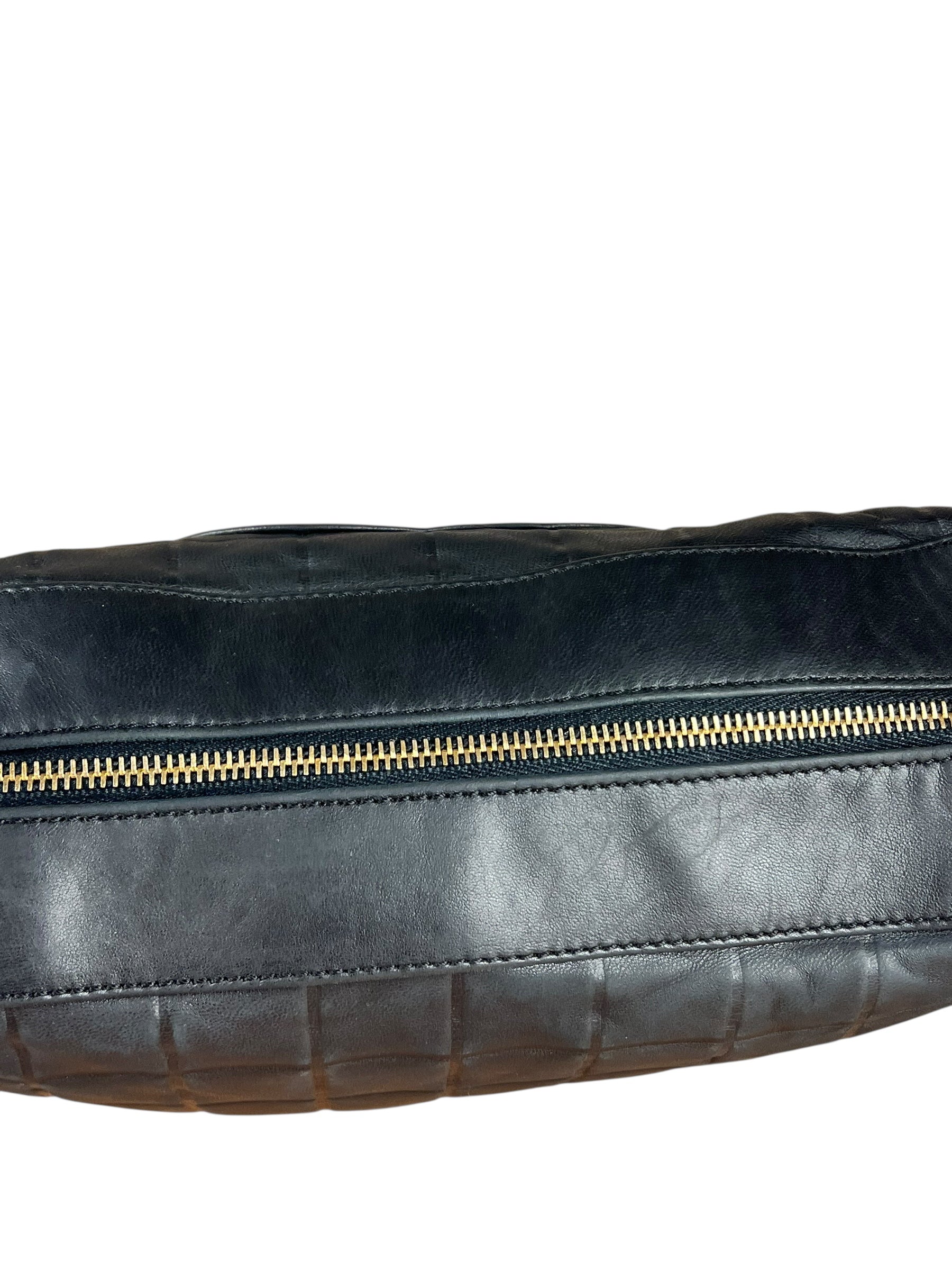 Chanel CC Chocolate Leather Shoulder Bag 2000