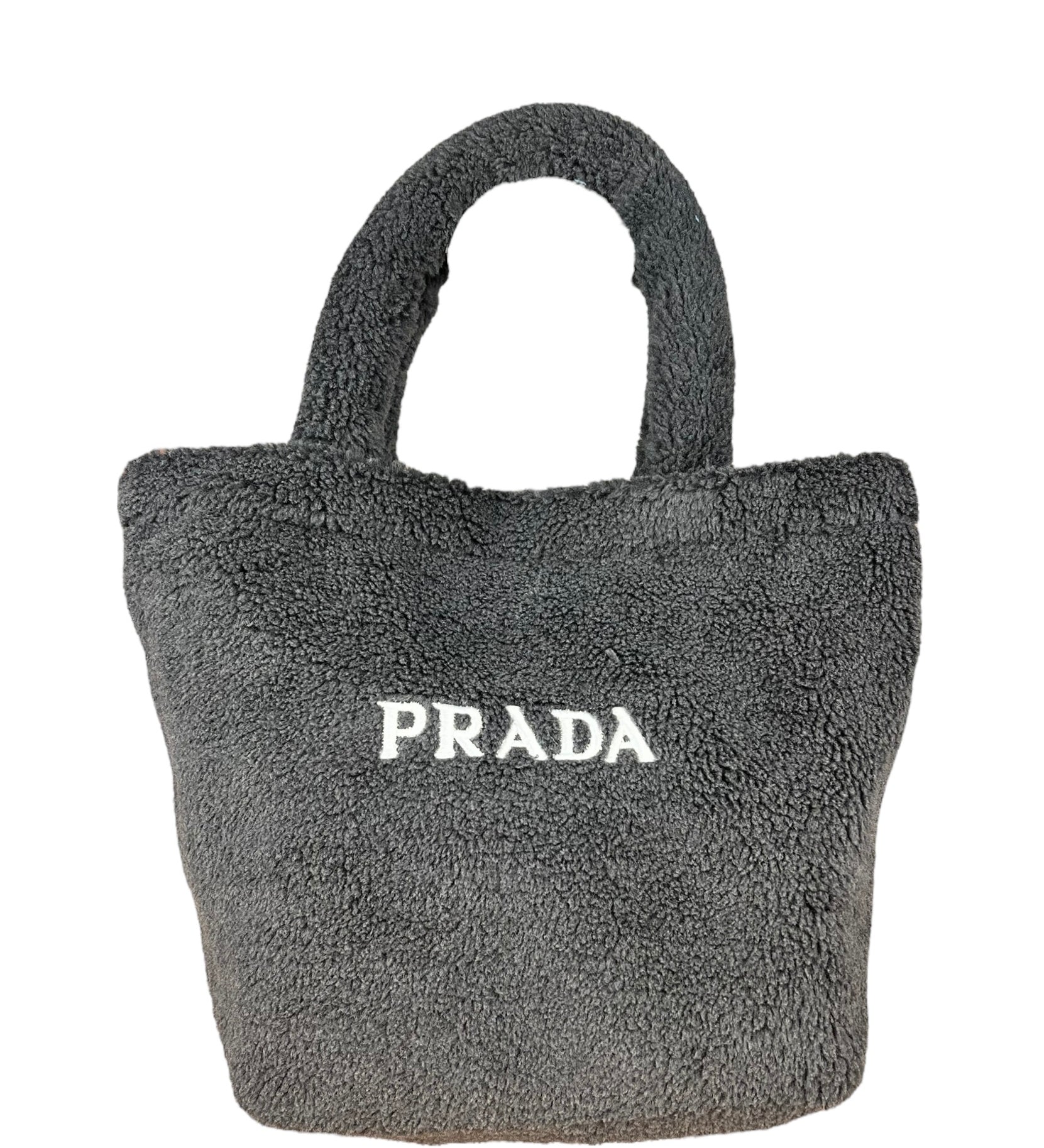 Prada Beauty Line Dark Grey Teddy Tote