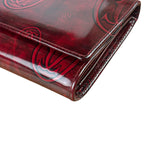Cartier Red Patent Leather Must De Cartier Tri-Fold Wallet