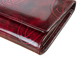 Cartier Red Patent Leather Must De Cartier Tri-Fold Wallet