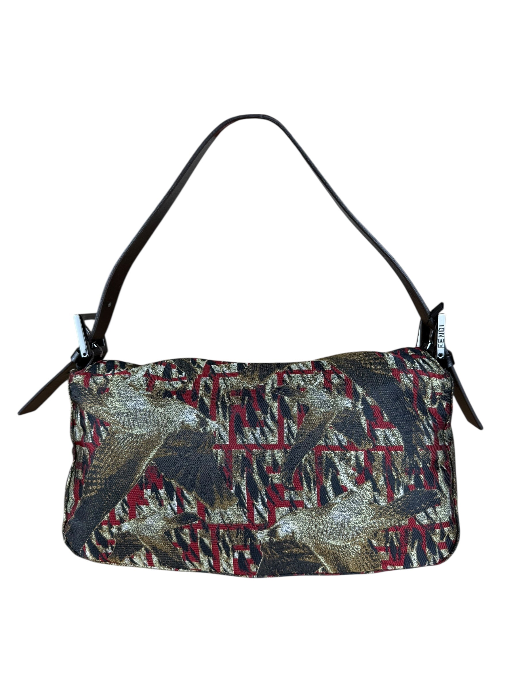 Fendi FF Bird Print Baguette