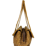 Bottega Veneta Tan Brown Intrecciato Shoulder Bag