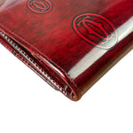 Cartier Red Patent Leather Must De Cartier Tri-Fold Wallet