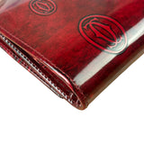 Cartier Red Patent Leather Must De Cartier Tri-Fold Wallet