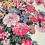 Christian Dior Pink/Grey Silk Floral Scarf