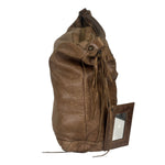 Balenciaga Brown Lambskin Day Moto Hobo Bag