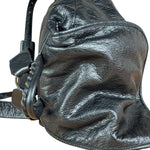 Balenciga Black Leather Classic Traveler Backpack