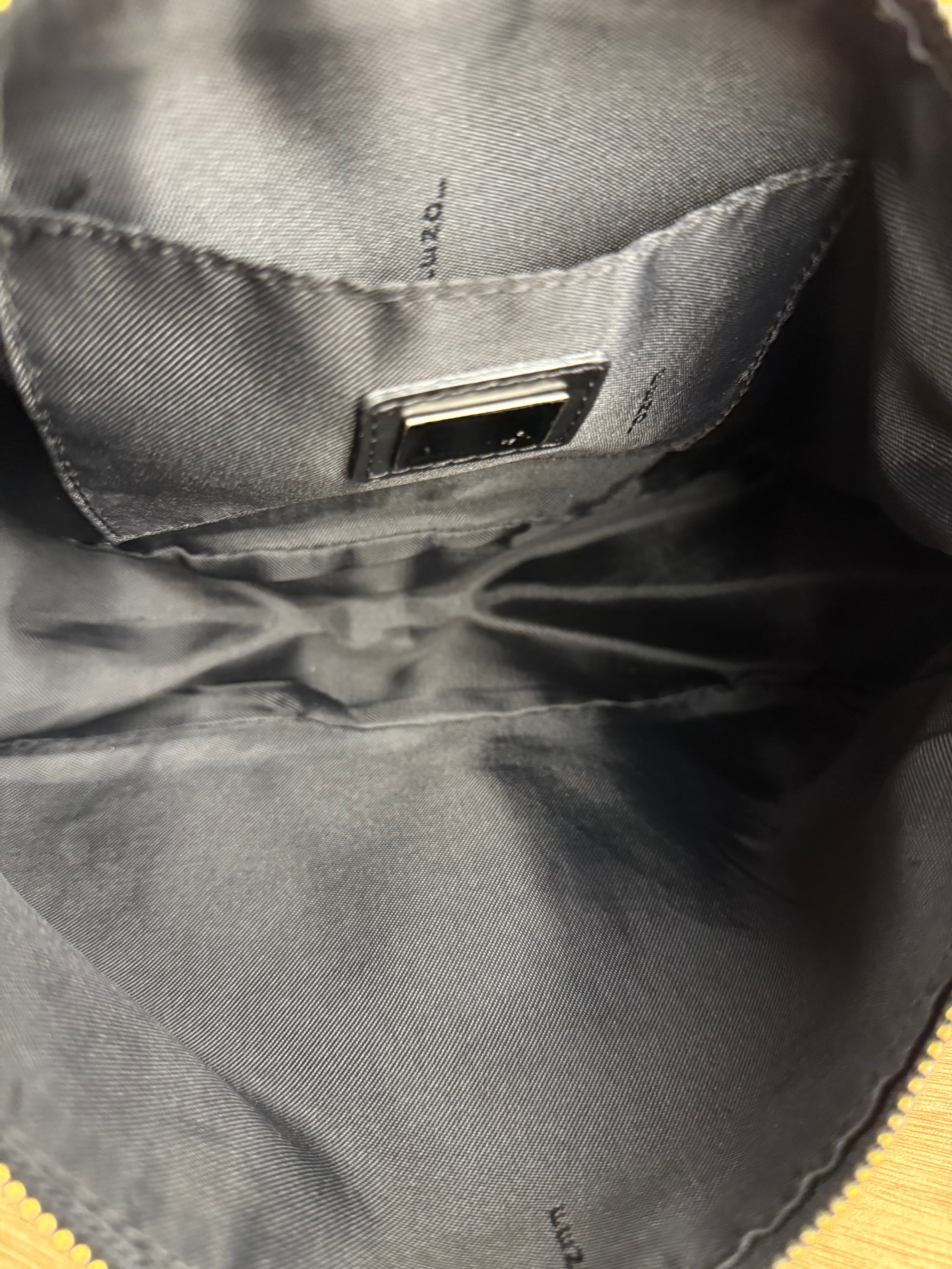 Fendi Black Zucca Vintage Pouch