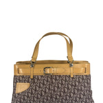 Christian Dior Cloth/Leather Trim Trotter Top Handle Tote