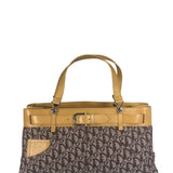 Christian Dior Cloth/Leather Trim Trotter Top Handle Tote