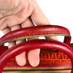 Fendi FF Vintage Boston Bag Red