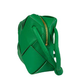 Bottega Veneta Small Green Intrecciato Cassette Camera Bag