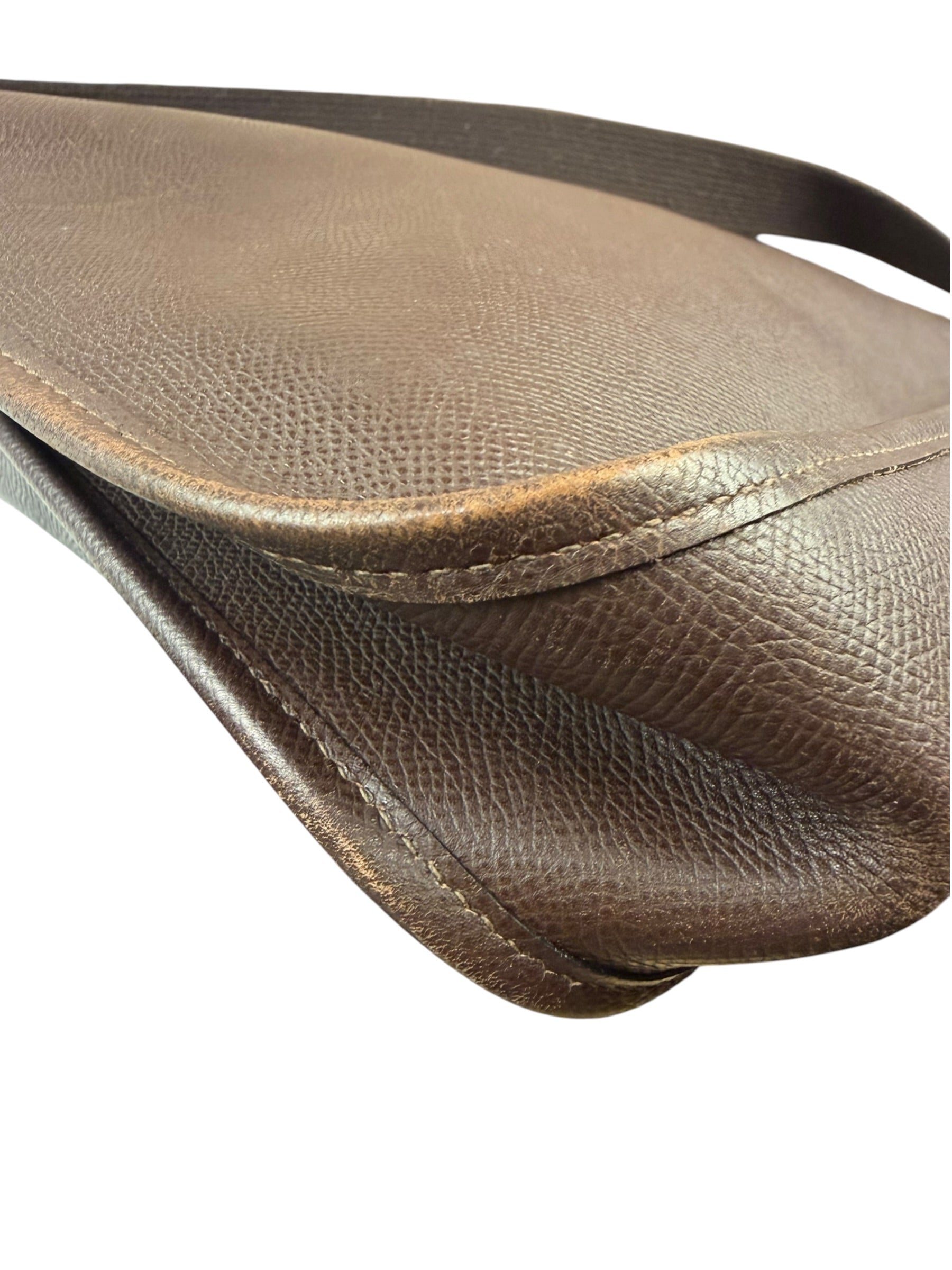 Hermes Brown Leather Vespa Crossbody PM