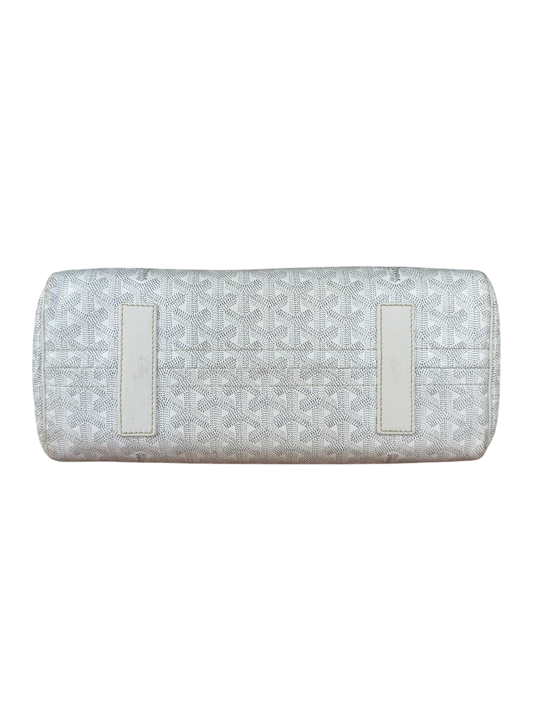 Goyard White Goyardine Sac Rouette PM Shoulder Tote