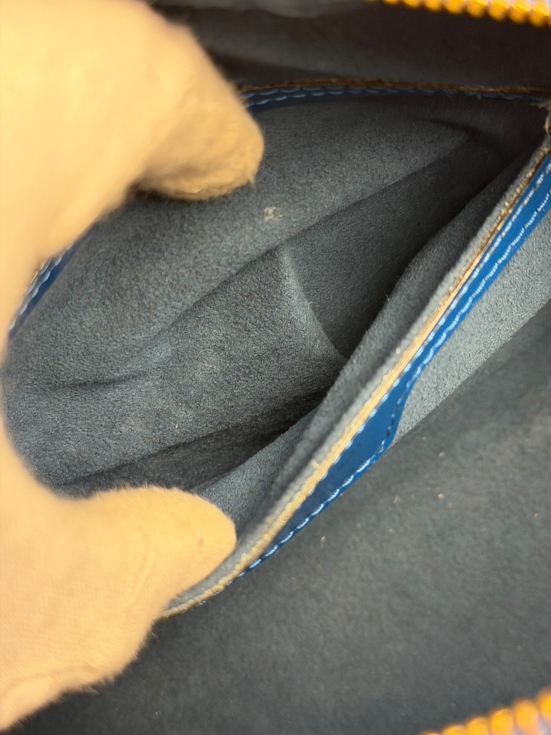Louis Vuitton Blue Epi Soufflot Handbag