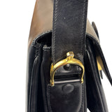 Celine Vintage Black Leather Shoulder Bag