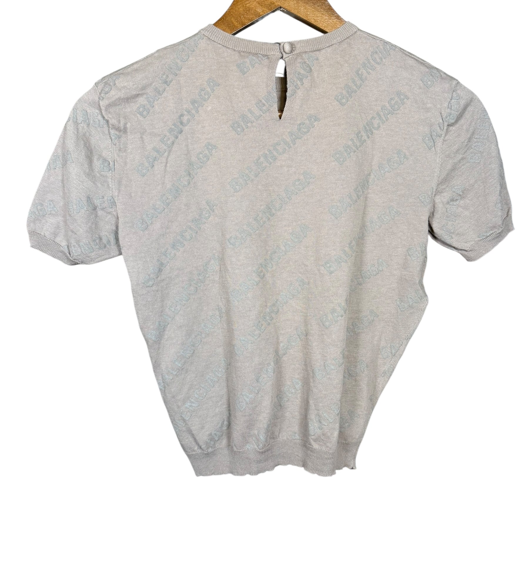 Balenciaga All Over Logo Short Sleeve