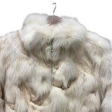 Vintage Peach John Light Ivory Tones Satin Lining Fur Coat