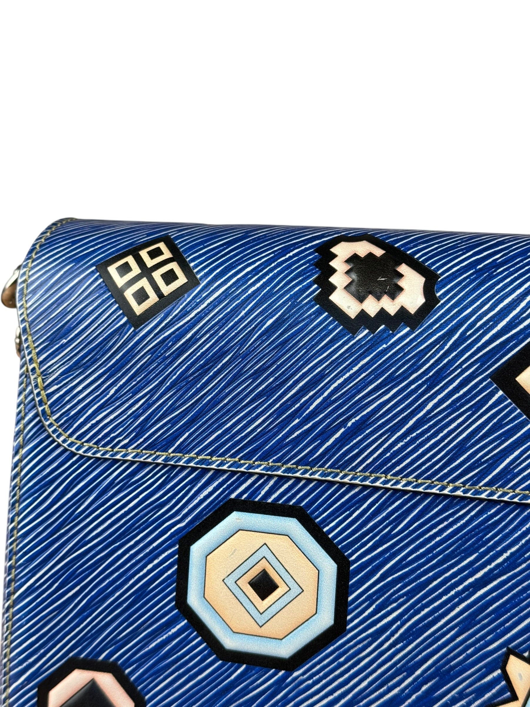 Louis Vuitton Blue Aztec Epi Leather Twist MM Bag