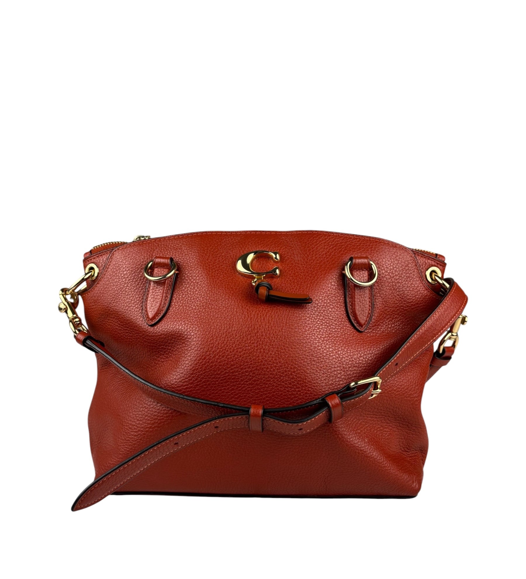 Coach Orange Remi Satchel Crossbody Bag