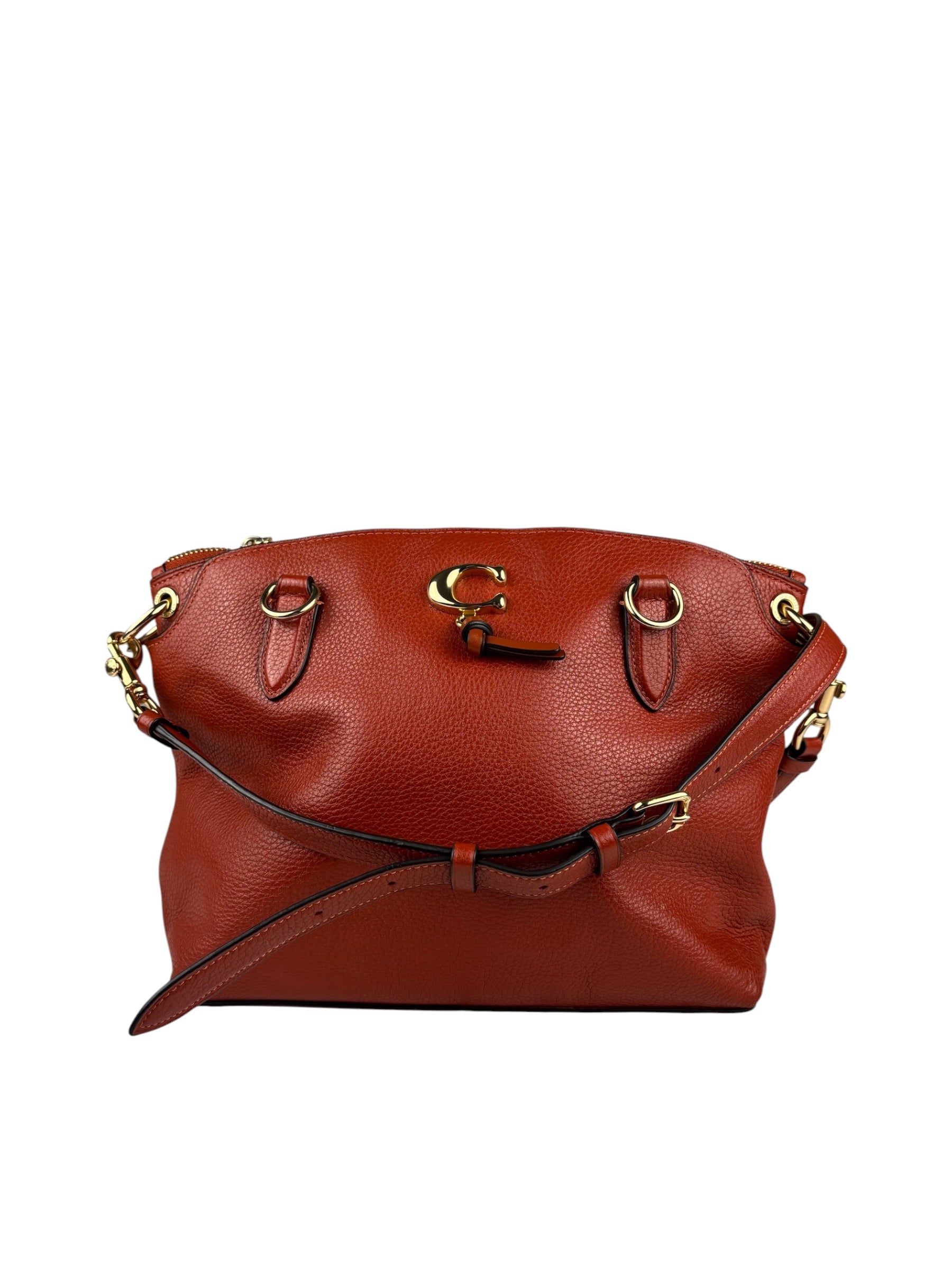 Coach Orange Remi Satchel Crossbody Bag
