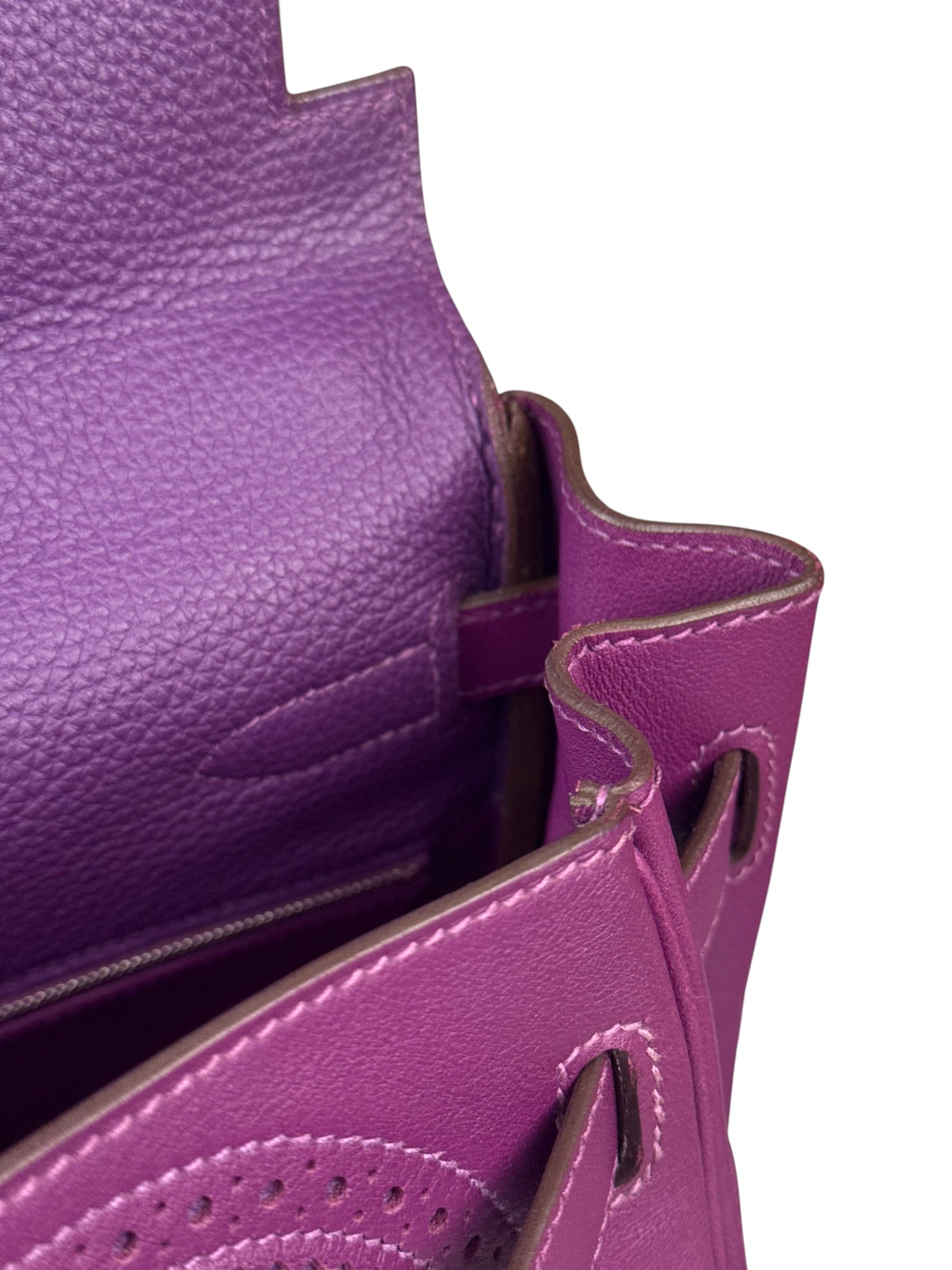 Hermes Kelly 35 Purple Ghillies Swift Togo Leather Handbag 2015
