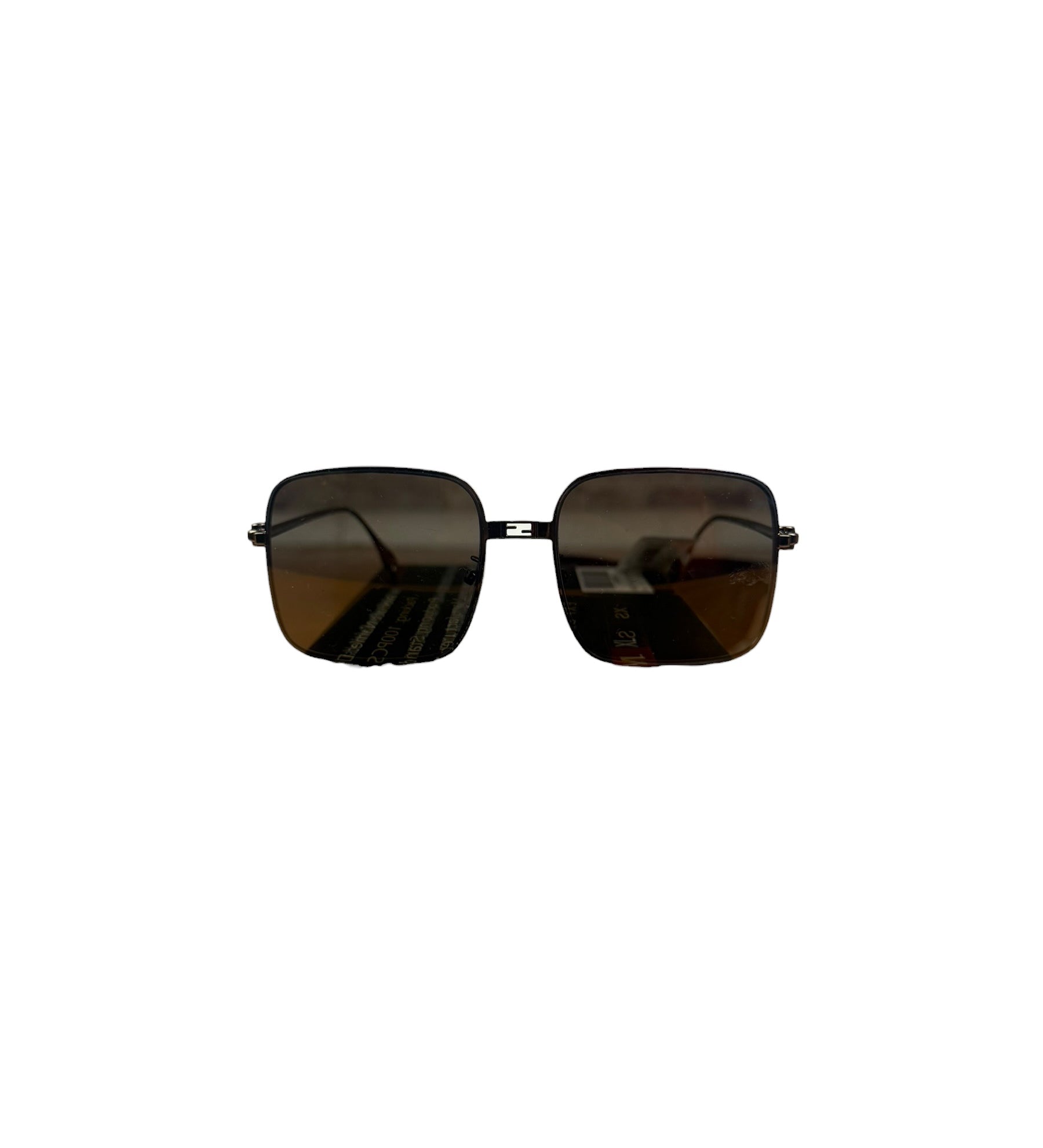 Fendi Baguette Square Metal Frame Sunglasses