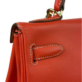 Hermes Coral-Red Epson Casaque Togo Kelly 32