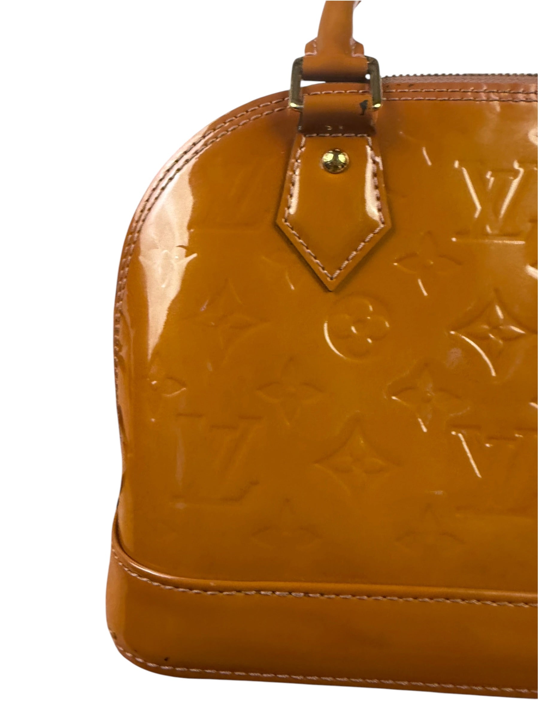 Louis Vuitton Mustard Orange Vernis Alma Two-Way Bag BB