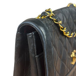 Chanel Black Quilted Leather Chain Flap Bag
