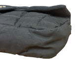 Chanel Black Nylon Chocolate Bar Chain Flap Bag 2002