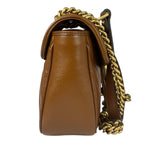 Gucci Brown Leather Marmont Shoulder Bag