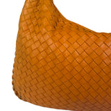 Bottega Veneta Orange Leather Intercciato Hobo Bag