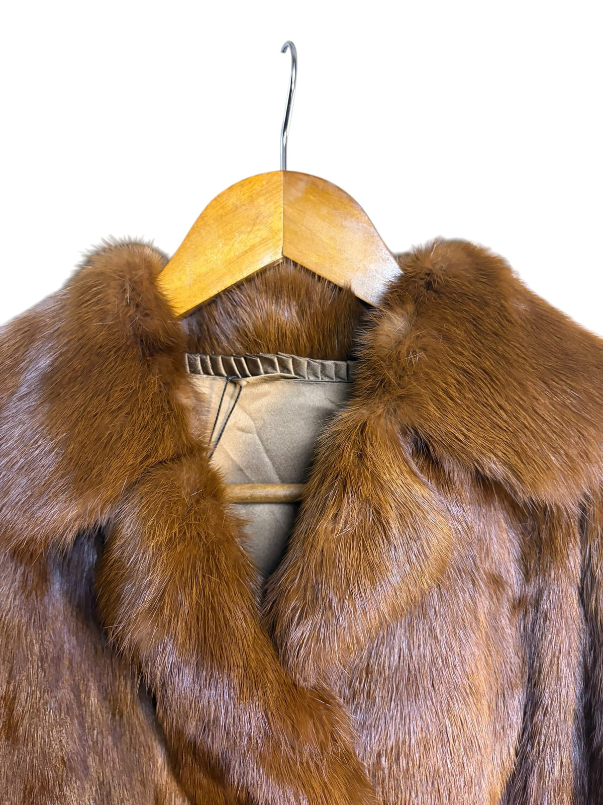 Vintage Brown Mink Big Pockets Coat