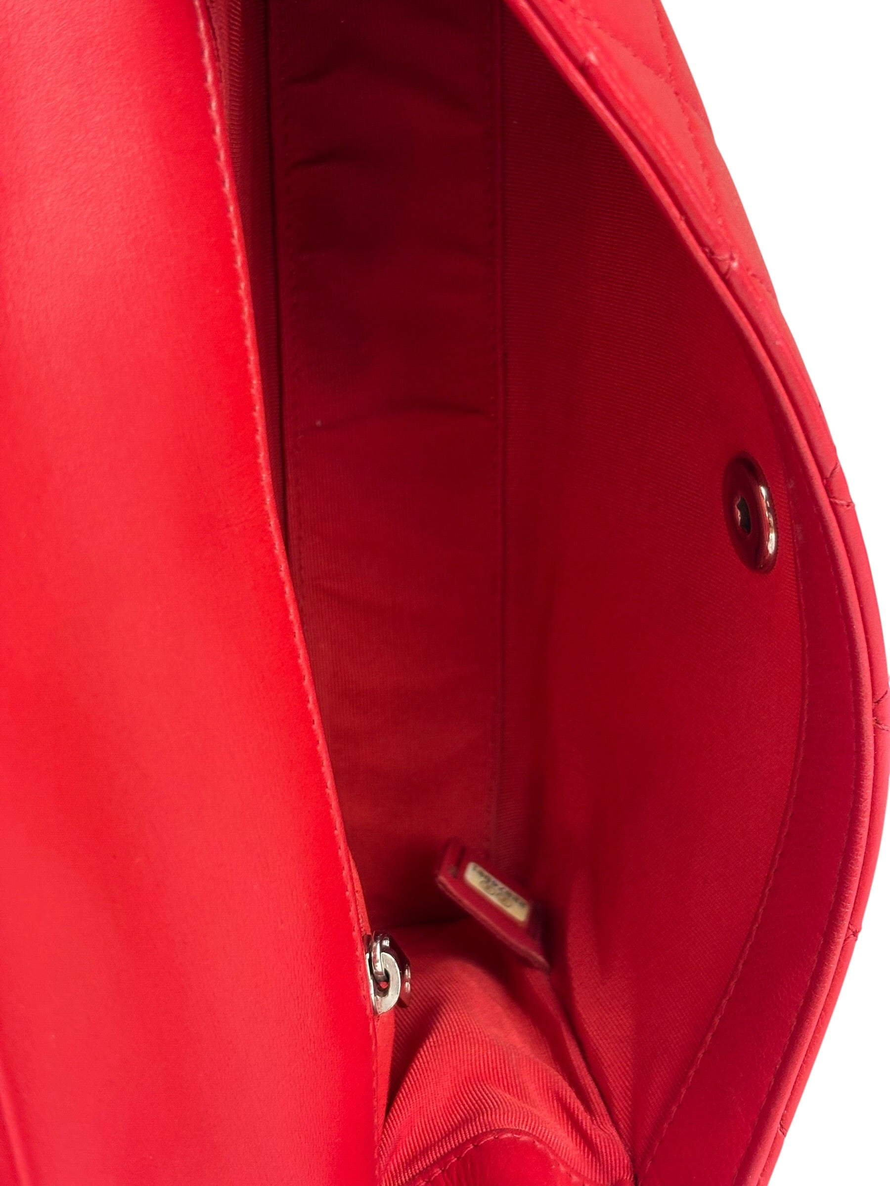 Chanel Red Quilted Leather Shoulder Bag 2016