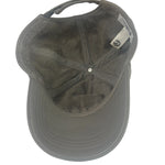 Telfar Grey Leather Logo Embossed Hat