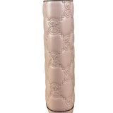 Gucci Light Pink Leather GG Matelasse Chain Wallet