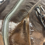 Loewe Vintage Brown Patent Leather Amazona Handbag