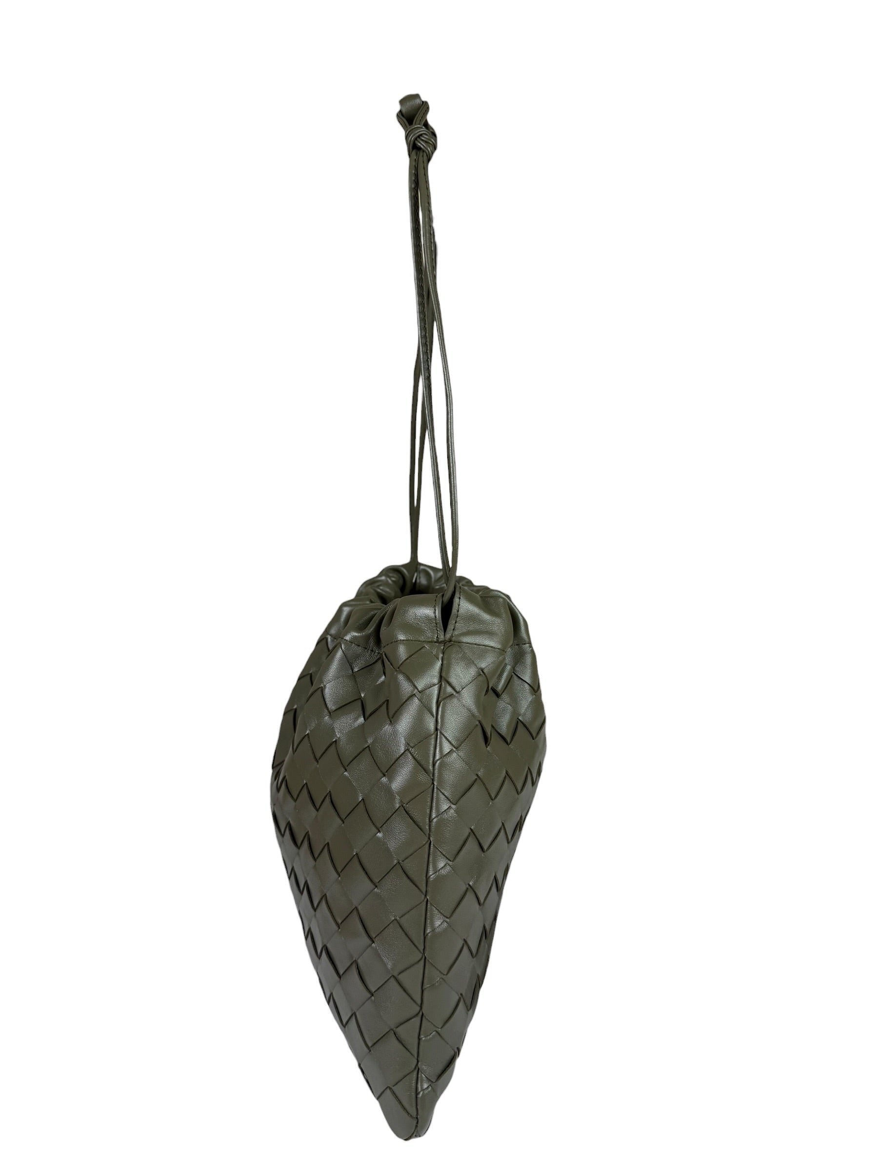 Bottega Veneta Olive Green Intrecciato Dustbag Pouch