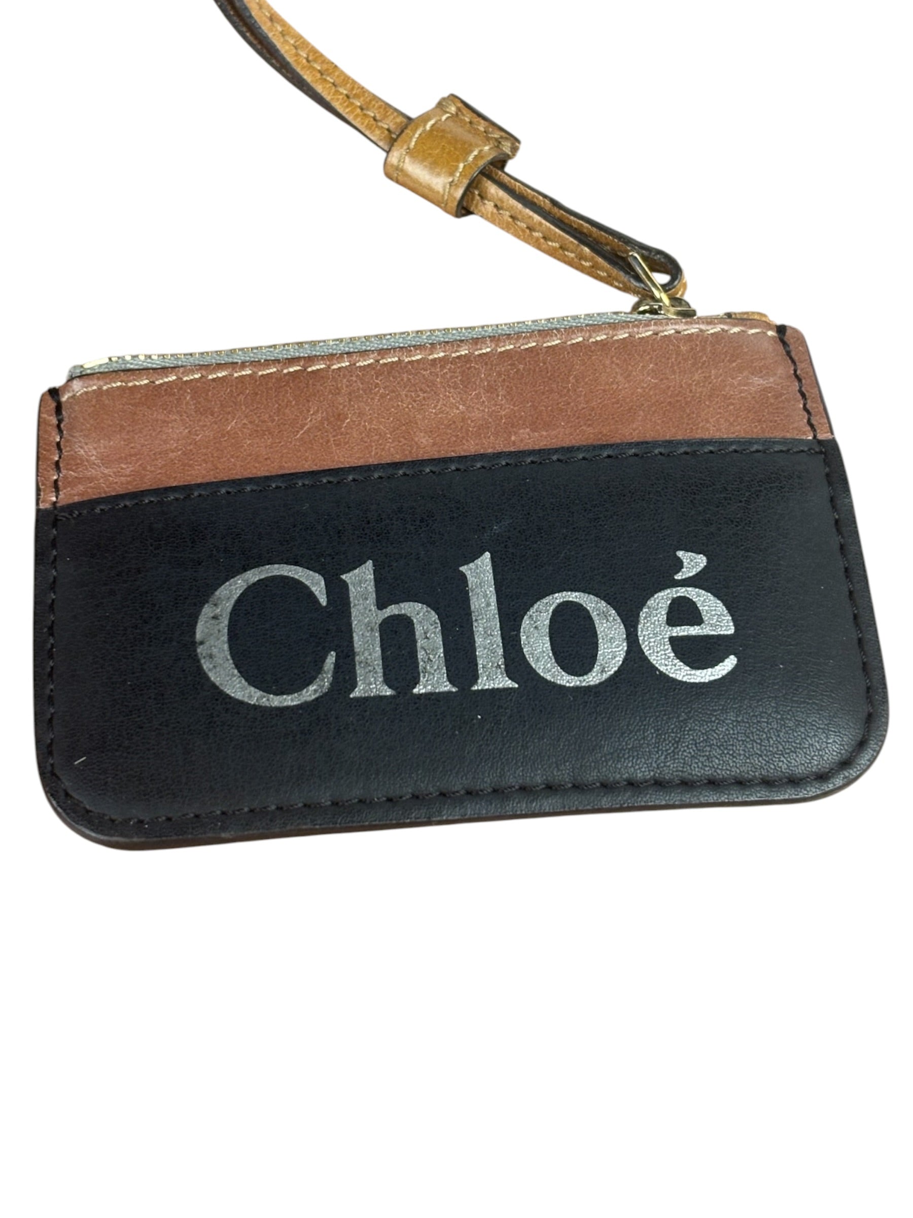 Chloe Black Leather Roy Large Zip Shoulder Bag