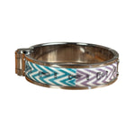 Hermes Palladium Plated Charniere Enamel Bangle PM